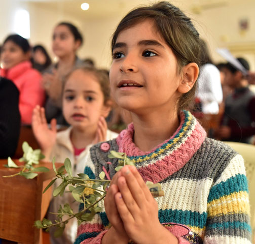 Domingo de Ramos en la catedral de Ankawa, Erbil.