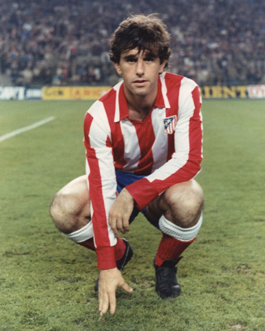 Chus Landáburu, jugador del Atlético de Madrid