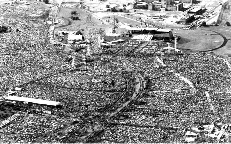 Vista aérea del campus de Tor Vergata donde se desarrollaron los dos últimos días de la Jornada Mundial de la Juventud
