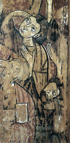 Tabla con la 'Ascensión del Señor' (detalle). Iglesia de Eke, Estocolmo