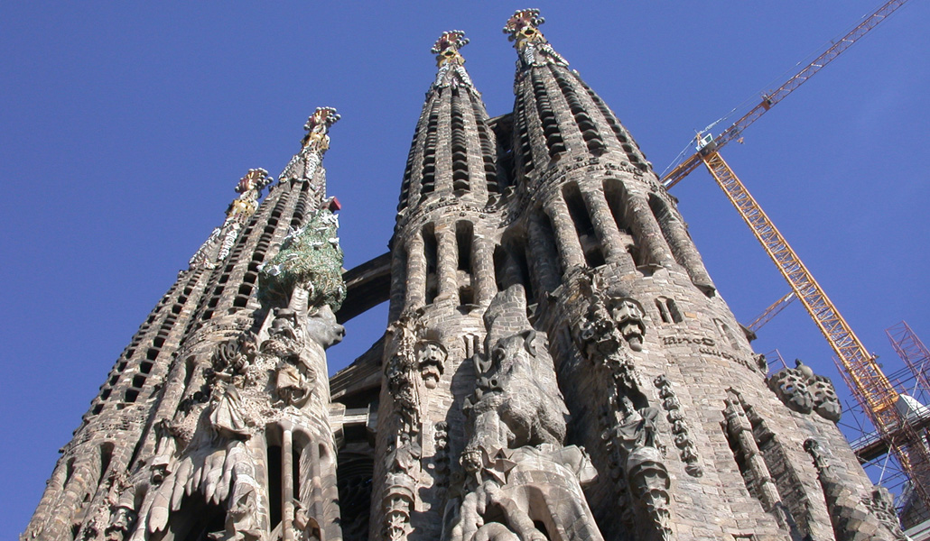 Vista del templo de la Sagrada Familia, de Barcelona