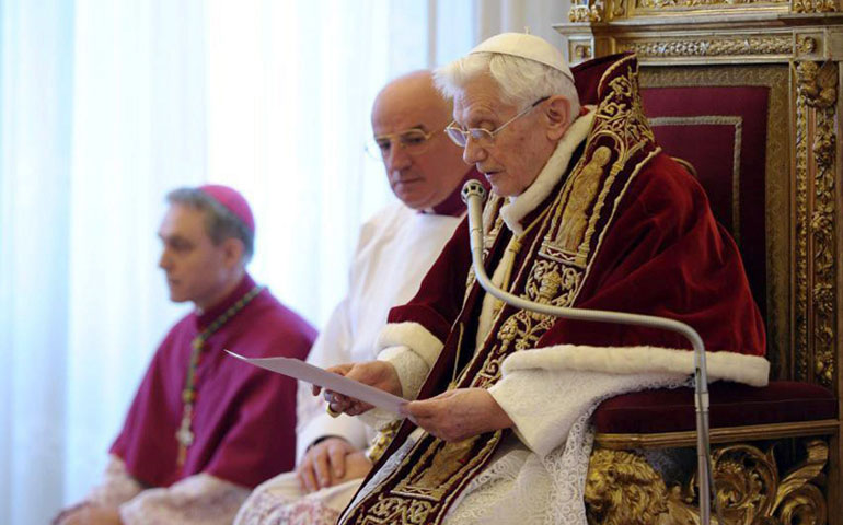 Momento en el que el Papa Benedicto XVI anunció, el pasado 11 de febrero, su renuncia al ministerio de sucesor de san Pedro
