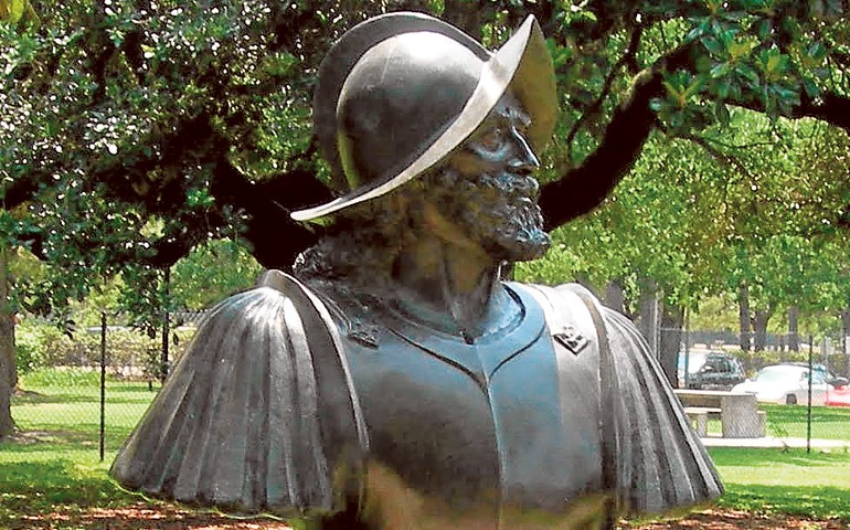 Monumento a Cabeza de Vaca en Houston, Texas (Estados Unidos).