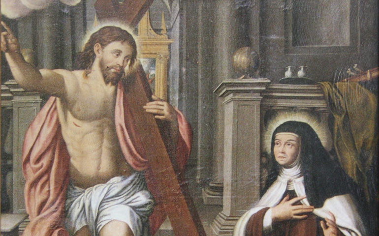 Detalle del cuadro en el convento de los carmelitas, de la Casa Natal de Santa Teresa, Ávila.