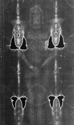 Imagen en negativo del hombre del Santo Sudario.