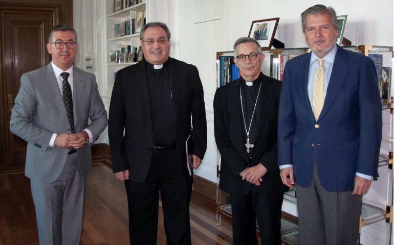 Marcial Marín, Gil Tamayo, monseñor César Franco y Méndez de Vigo