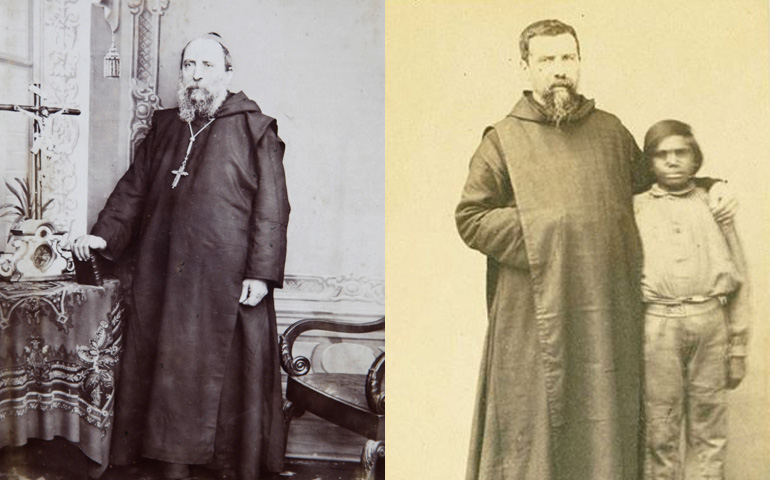 Dos imágenes de Rosendo Salvado, en 1865 en Roma, y en 1946, al llegar a Australia