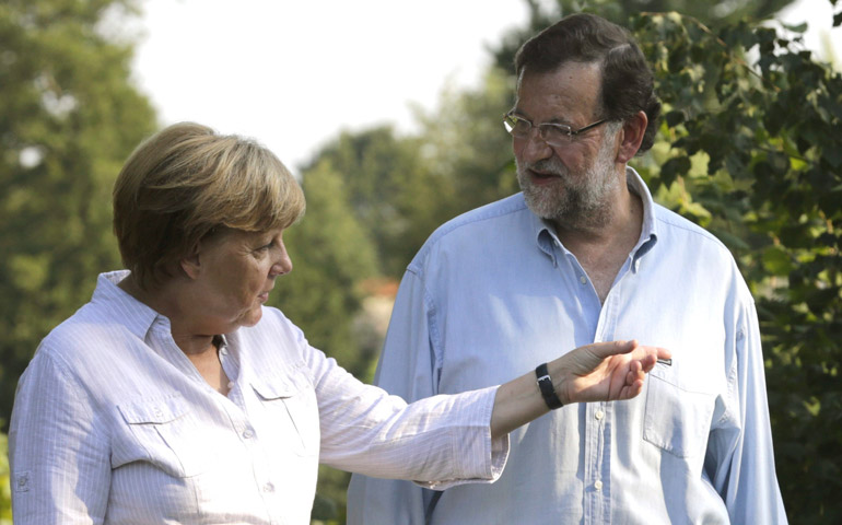 Angela Merkel y Mariano Rajoy