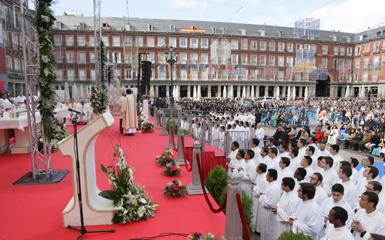 Misa de la Almudena, el 9 de noviembre de 2014 en la Plaza Mayor