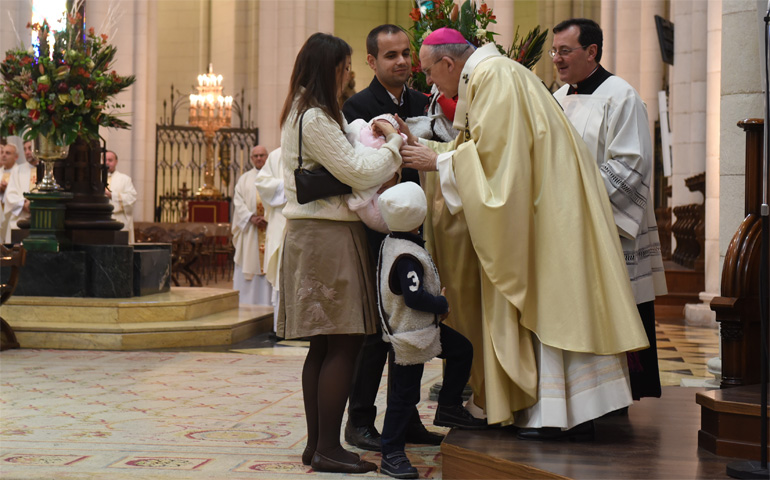 Un momento de la Misa de las familias