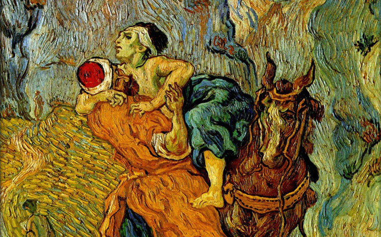 'El buen samaritano (al modo de Dalcroix)' (detalle). Vincent Van Gogh. Foto: Museo Kröller-Müller