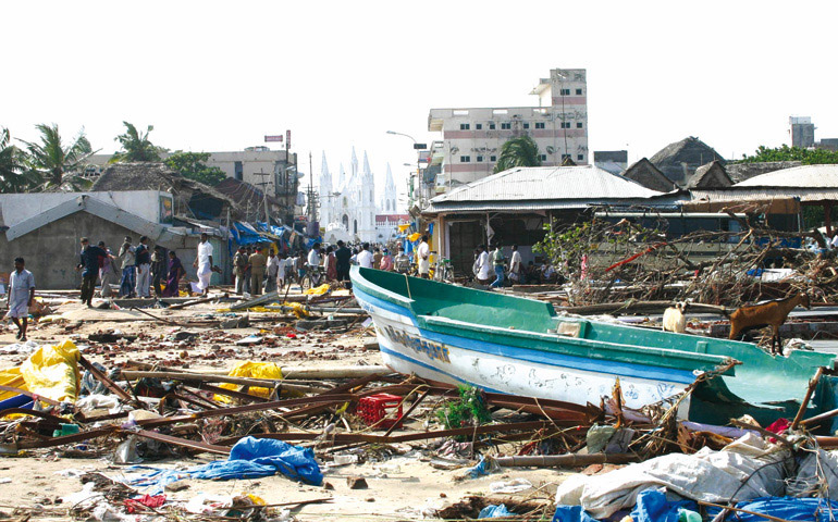 Así quedó el pueblo de Vailan Kanni, en la India