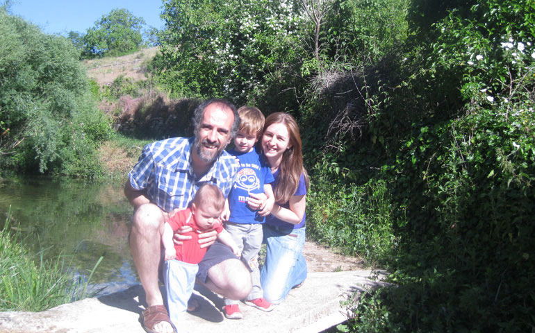 Alfredo y Valeska, con Rubén y el pequeño David.