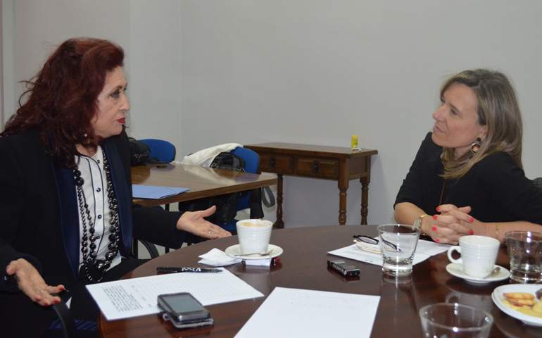 Lidia Falcón y María Teresa Compte