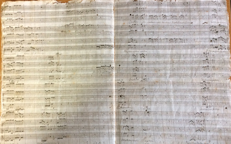Partitura de la composición