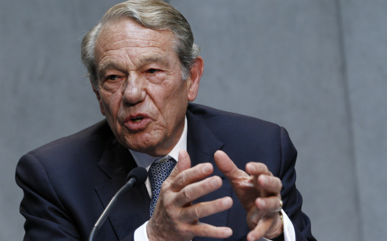 Navarro Valls en 2014, antes de la canonización de Juan Pablo II