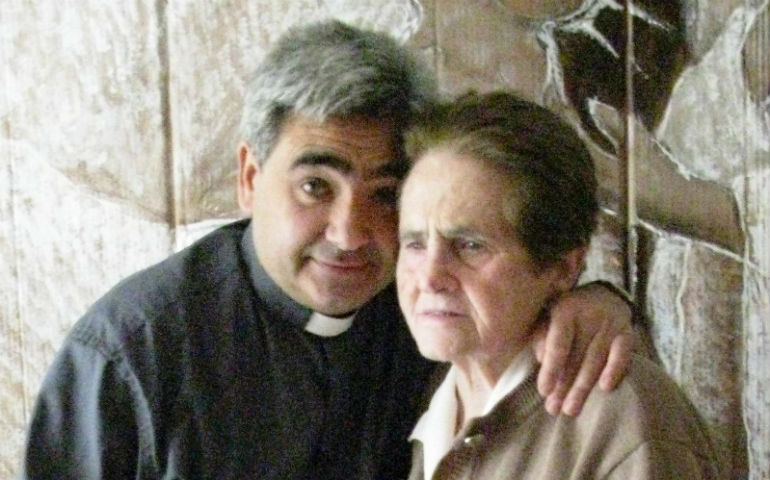 Autorretrato de Vicente Molina con su madre (detalle)
