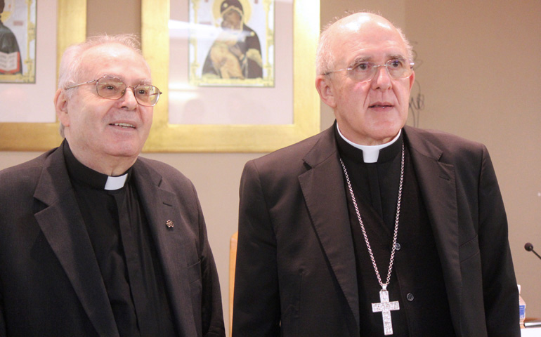 Aquilino Bocos con Carlos Osoro