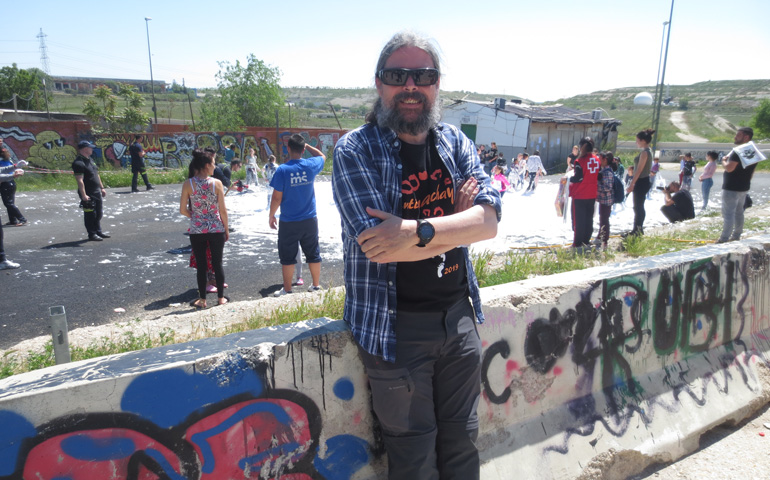 El sacerdote Agustín Rodríguez Teso en la jornada Armonía y Contrastes en Cañada Real Galiana