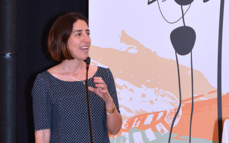 Eva Fernández Mateo, durante la III Asamblea General de Acción Católica, en Santiago de Compostela, en 2017.