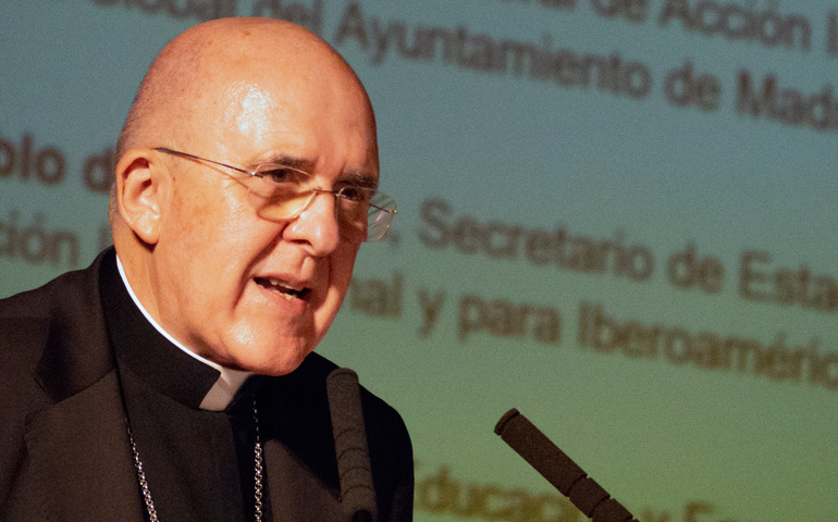 El cardenal Osoro, durante su intervención