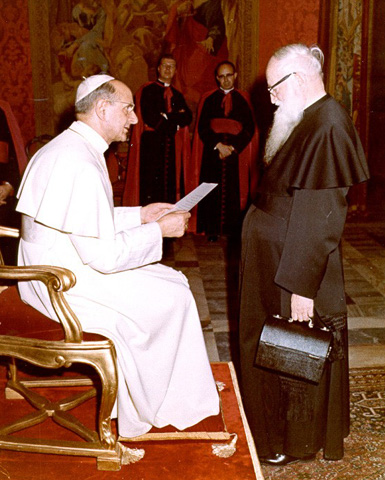 El padre Kentenich junto a Pablo VI