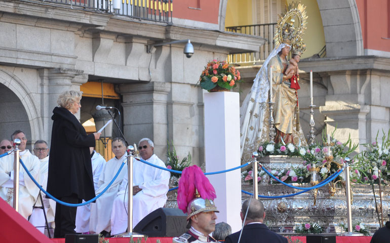 Carmena durante el Voto de la Villa