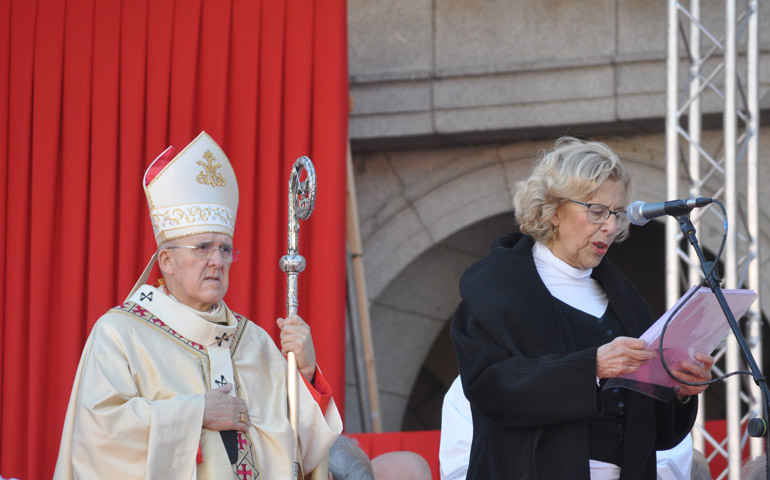 La alcaldesa de Madrid, Manuela Carmena, renueva el Voto de la Villa en presencia del cardenal Osoro
