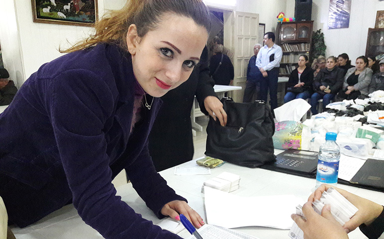 Proyecto de reparto de cesta básica de alimentos en Alepo, en 2017