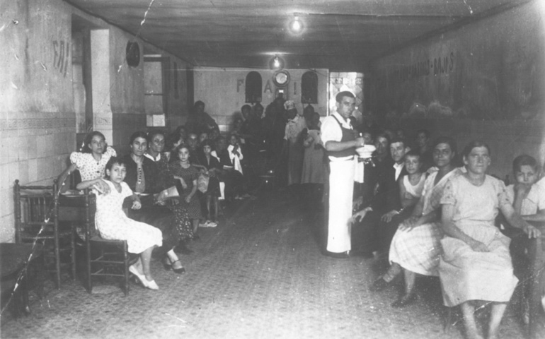 El comedor del Ave María, en una fotografía retrospectiva