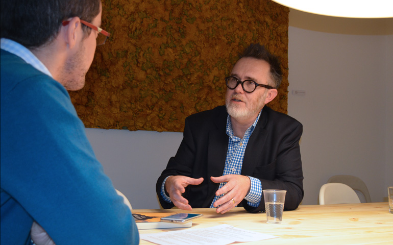 Un momento de la entrevista con Rod Dreher