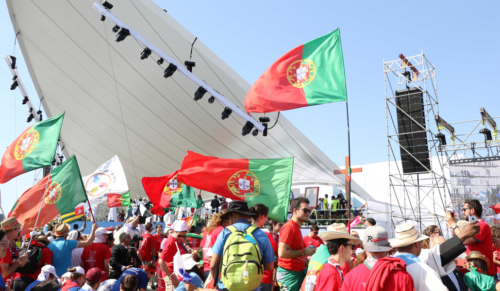Jóvenes portugueses celebran el anuncio de la JMJ de Lisboa 2022