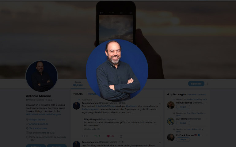 Perfil de Antonio Moreno en Twitter