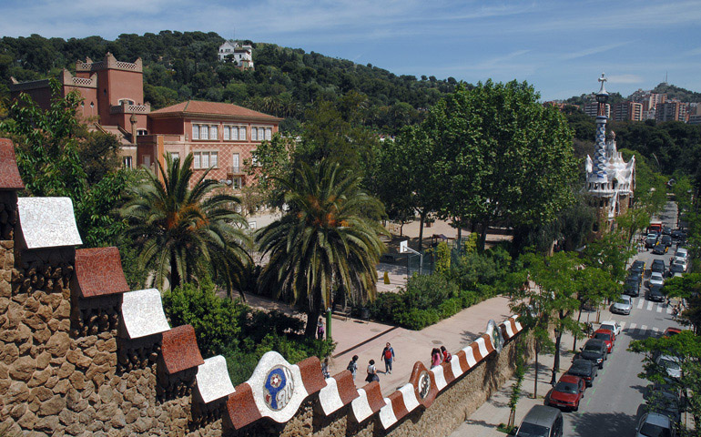 Panorámica del parque Güell de Barcelona