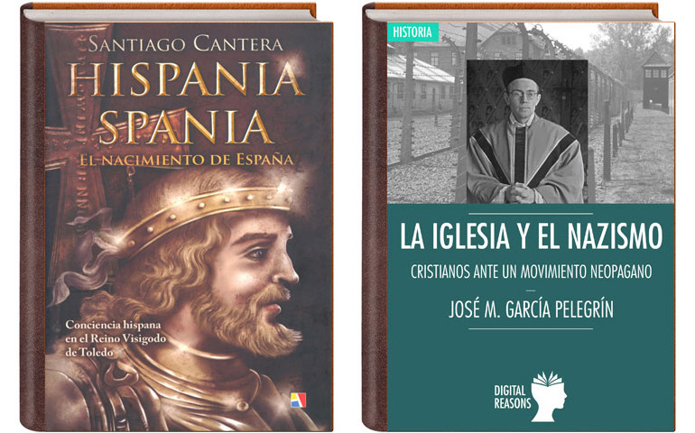 Portadas de 'HispaniaSpania. El nacimiento de España' y 'La Iglesia y el nazismo. Cristianos ante un movimiento neopagano'