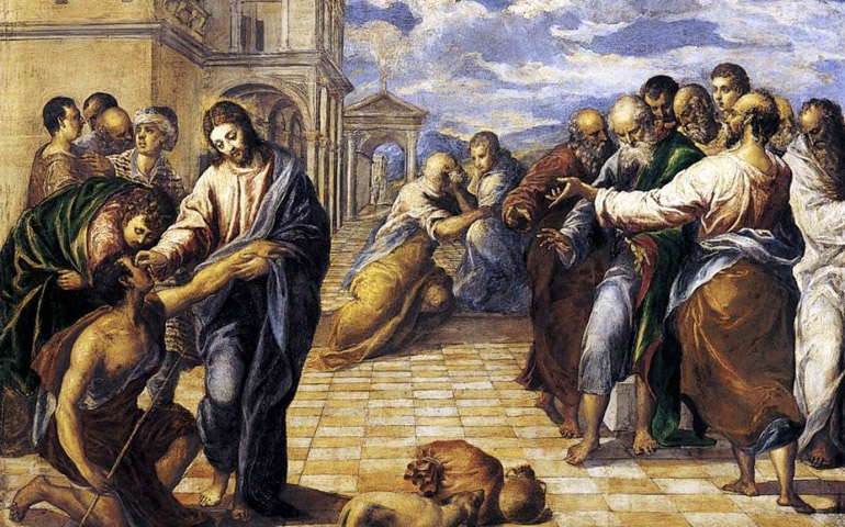 'La curación del ciego', de El Greco. Galería de arte Alte Meister, Dresde (Alemania)