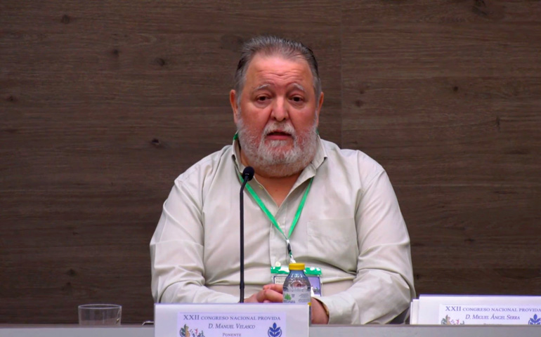 Manuel Velasco, durante su intervención en el congreso de Provida