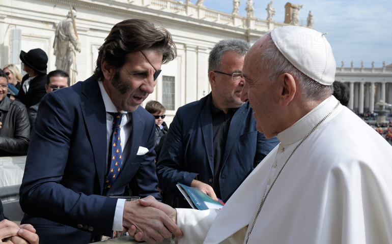 Juan José Padilla durante su encuentro con el Papa Francisco