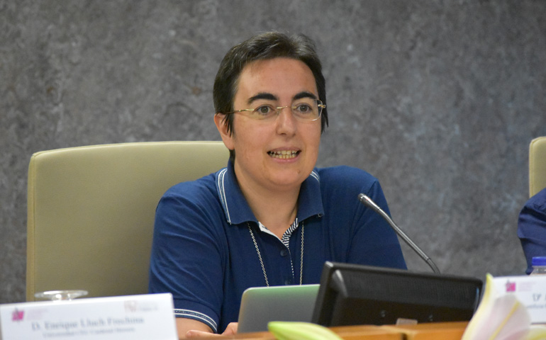 Alessandra Smerelli, durante su intervención en el XXVI Curso de Doctrina Social de la Iglesia, de la Fundación Pablo VI, el pasado 4 de septiembre