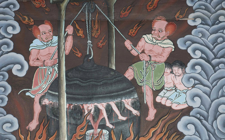 'Purgatorio'. Mural en Borimsa, Corea del Sur