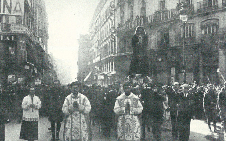 El Cristo de Medinaceli a su vuelta a Madrid en 1939