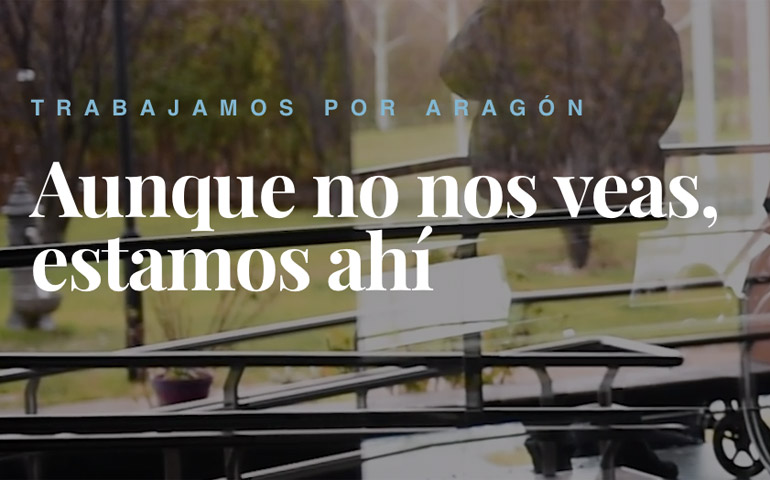 Pantallazo de la web Trabajamos por Aragon