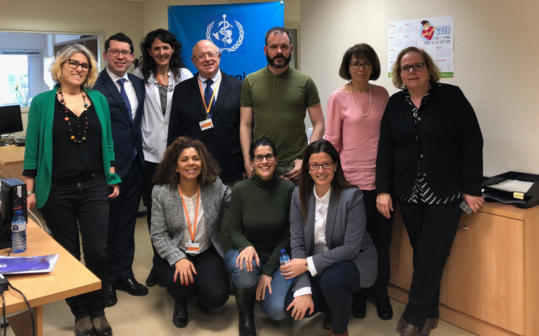 Rónán Mullen durante una visita a la sede de la OMS en Barcelona, en marzo de 2018