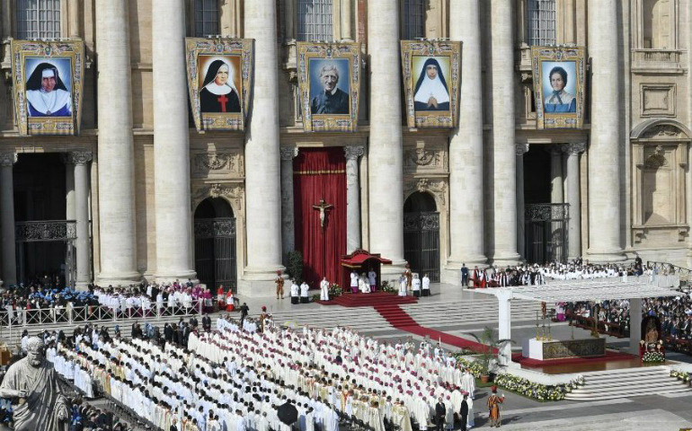 Un momento de la canonización del cardenal Newman
