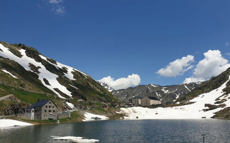 Paso del Gran San Bernardo, en la frontera entre Italia y Suiza