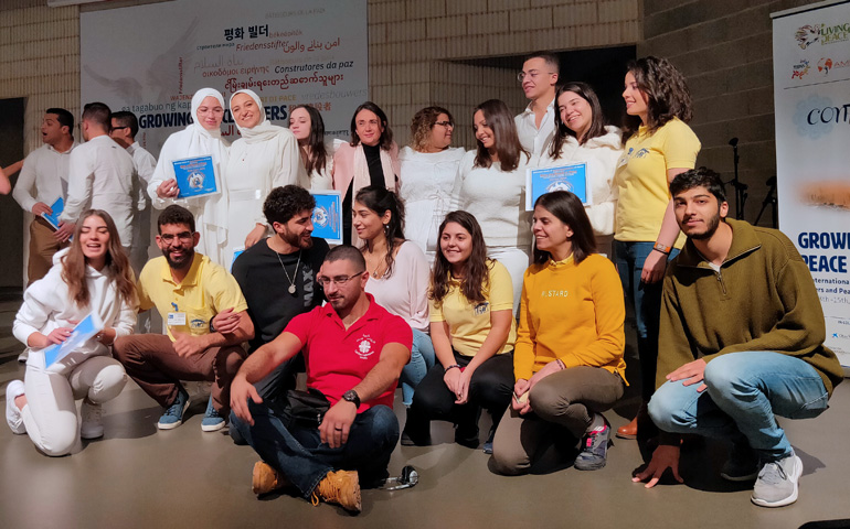 Un momento de la clausura del I Congreso Internacional de Jóvenes Líderes y Embajadores de la paz, el pasado domingo