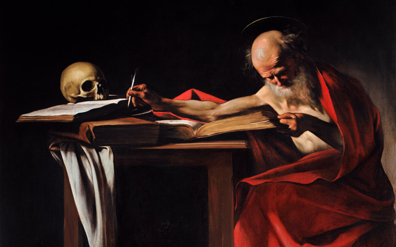 ‘San Jerónimo en su estudio’. Caravaggio. Galleria Borghese, Roma (Italia)