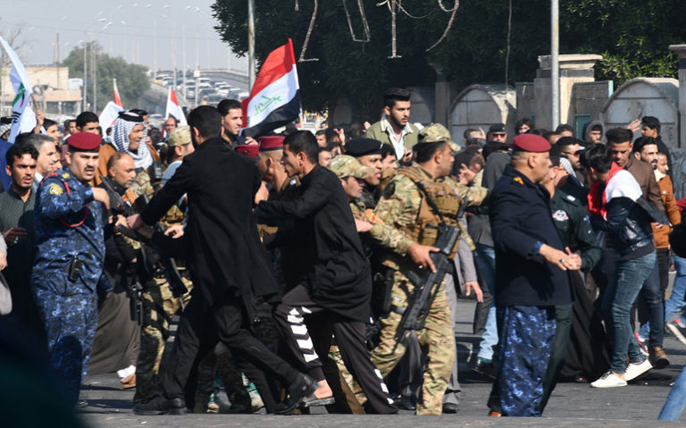 Manifestantes en Nasiriya