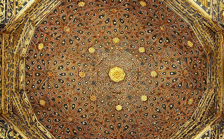 Artesonado de la iglesia de San Facundo y san Primitivo, en Cisneros, Palencia