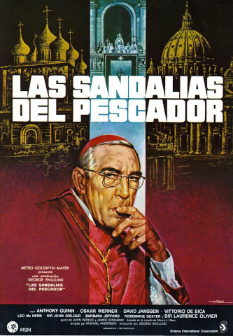 Cartel de 'Las sandalias del pescador'